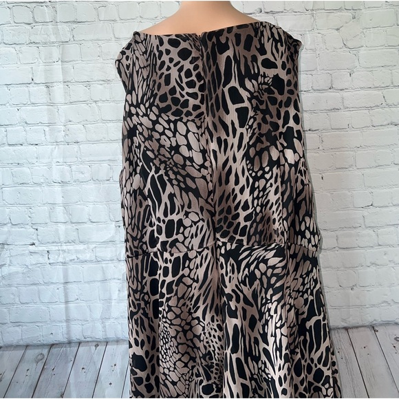 Dress Barn Gray, Brown & Black Cheetah Print dress size 22 - Picture 7 of 8